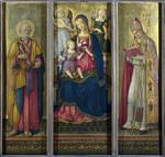 欧洲12-19世纪油画一_BENVENUTO di Giovanni - The Virgin and Child with Saints